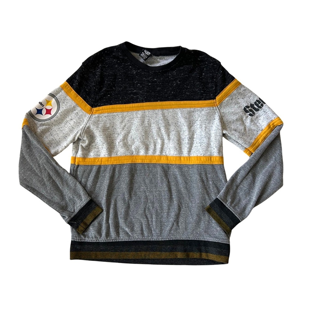 Steelers Pittsburgh Team Apparel Sweatshirt M Gray Pullover Gameday NFL Football